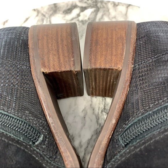 Marc Joseph NY Lenox Plaid Back Two tone Black Leather ankle boot 9 classic chic - Picture 10 of 16